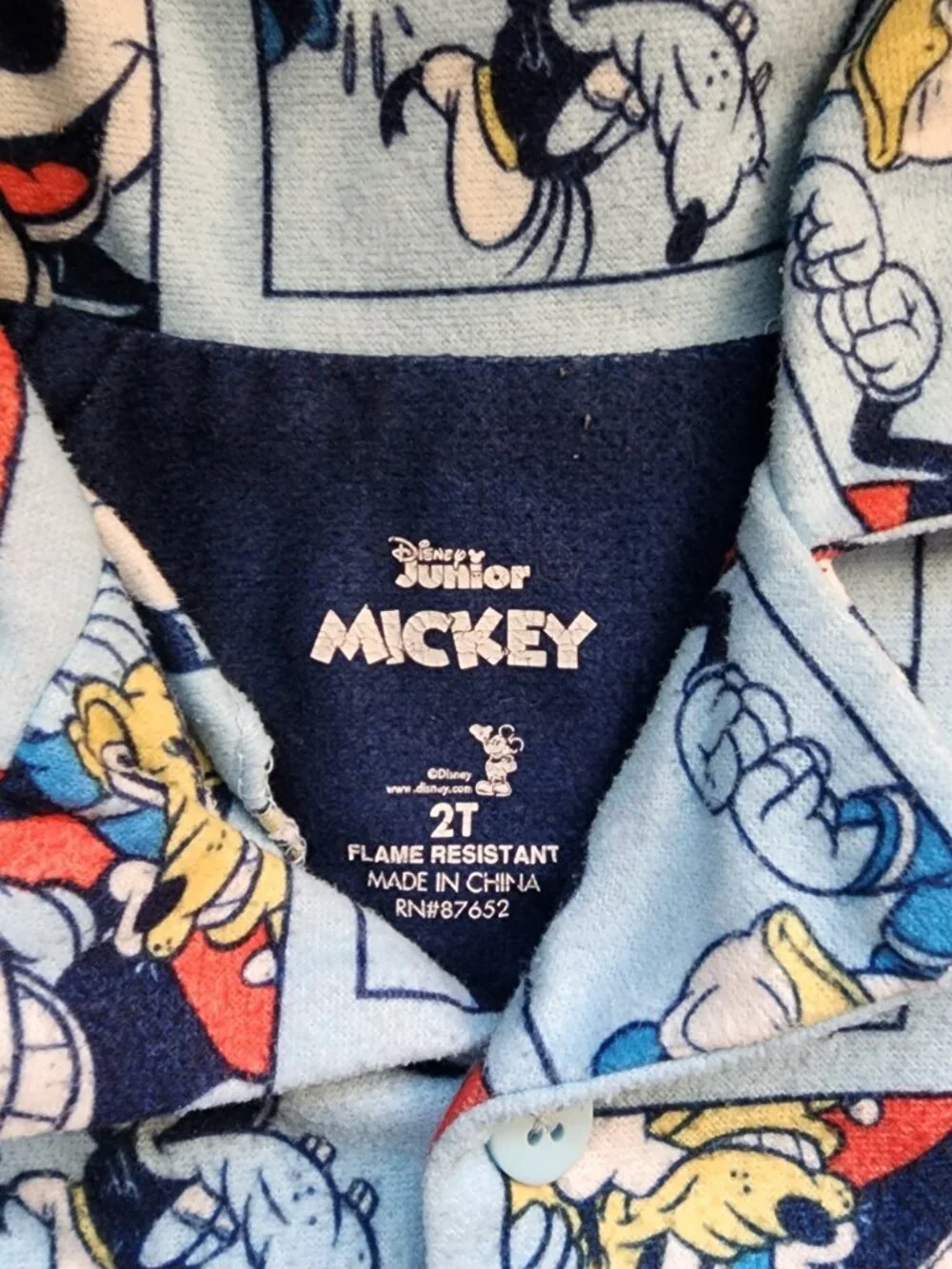 10/$10 - Mickey Mouse & Friends Flannel Pajama Top